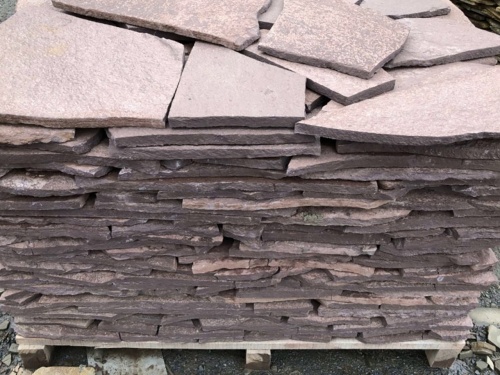 Плитняк лемезит бордовый для облицовки цоколя 20-25 мм  купить в Туймазах