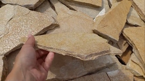 Плитняк златолит жёлтый для цоколя купить в Туймазах
